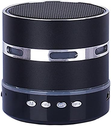 Sicneka Led Light Wireless Mini Portable Speaker Enceinte Bluetooth With Mp3 Player FM Radio Microphone Support TF Card For All Bluetooth Device (Black)