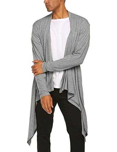 image for COOFANDY Men's Ruffle Shawl Collar Cardigan Sleeveless Open Front Vest