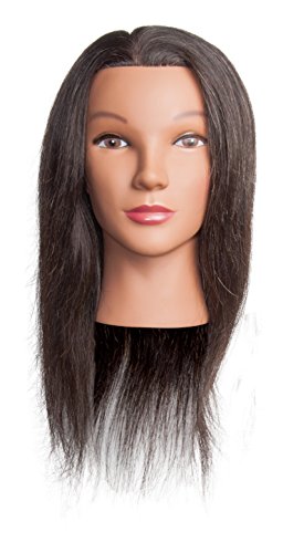 Diane Ava Mannequin Head, 100% Human Hair, 20-22 Inch, Black, DMM012