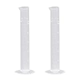 Othmro 2Pcs Plastic Graduated Measuring Cylinder