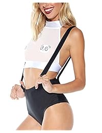 iHeartRaves damaes Suspender High Waisted Cheeky Rave Booty Shorts Pantalones cortos
