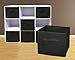Sodynee Foldable Cloth Storage Cube Basket Bins Organizer Containers Drawers, 6 Pack, Black