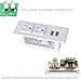 Conference Recessed Power Strip USB C Fast Charging,Furniture Recessed Outlet,Table Power Strip,Flush Mount for Side Table (White, 20W USB-C Port)