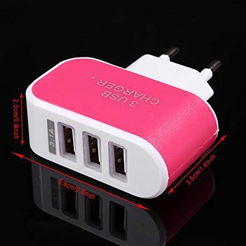 USB Charger Cube,Wall Charger Plug,3-Port USB Wall Home Travel AC Charger Adapter for Phone US Plug (Green)