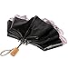 kilofly Anti-UV Embroidered Sun Protection Folding Parasol Umbrella, UPF 40+
