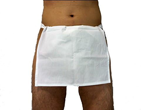 Sakura Tokyo Kimono Brief(Type:Front Blind) Japanese Traditional Underwear Handmade by Japanese Craftsman (Large, White)