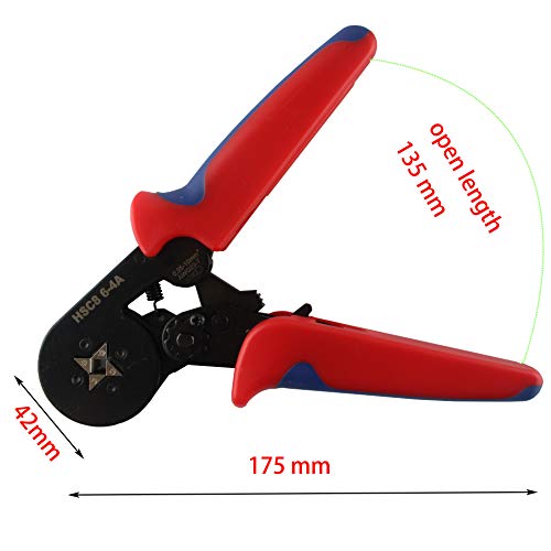Ferrule Crimping Tool Kit,Knoweasy 6-4A Ferrule Crimper and 2 in 1 Wire Stripping Tool Cutting 5-20mm/(0.25-0.75inch) with 1200PCS Wire Terminals - Thumbnail 2