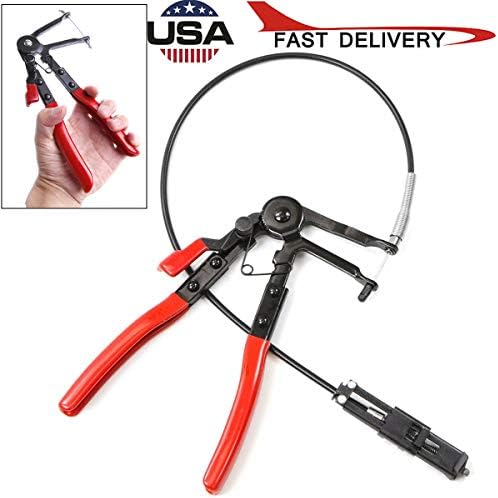 Automotive Tool Kit,Long Reach Hose Clamp Pliers W/Flexible Wire Shaft Fuel Oil Water Hose Tool(Ship from US)