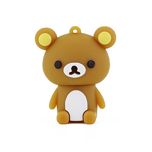 Usbkingdom 32GB USB 2.0 Flash Drive Cute Animal Bear Shape Pen Drive Memory Stick Thumb Drive Pendrive Jump Drive Flash Disk (Brown)