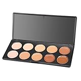 ACEVIVI Professional 10 Color Cream Concealer Foundation Makeup Palette Set Cosmetic Face Neutral Nudes Warm Eyeshadow Palette