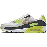 Nike Air Max 90 Men's Shoes (DM0029-107, White/Cyber/Dark Smoke Grey/Khaki) Size 8