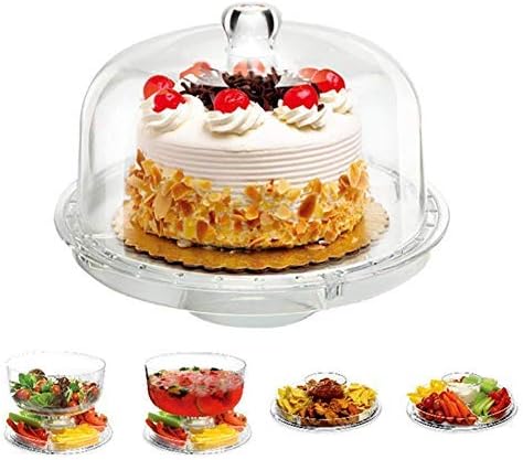 Multi-Function 30cm Cake Stand with Dome Lid / Chip & Dip Platter / Punch Bowl etc by Mister Chef