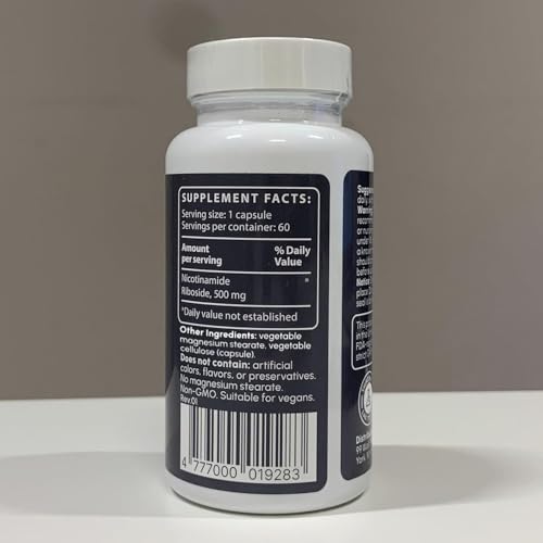 partiQlar NR Supplement - High Purity Nicotinamide Riboside Capsules - NAD+ Booster for Anti-Aging, Cellular Energy & Repair - Alternative to NMN - 60 Veggie Capsules