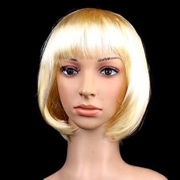 Buy Masti Zone Funny Parties Golden Colour Short Hair Wig