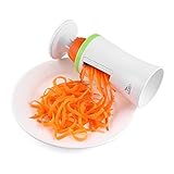 UTEN Vegetable Spiralizer, Spiral Slicer, Hand Held with Cleaning Brush, Zucchini Spaghetti Carrot Pasta Noodle Maker