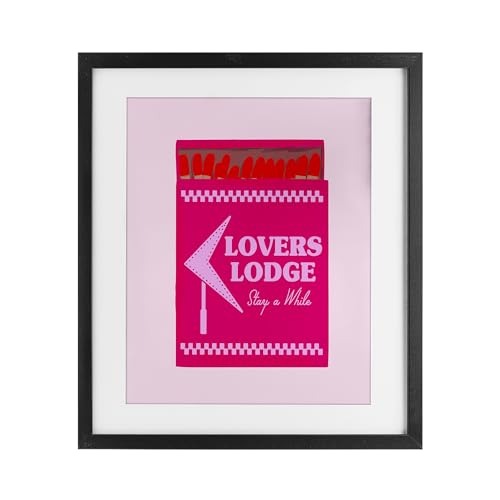 Stupell Industries Lovers Lodge Matchbox White Framed Print Under Glass, design…