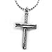 FORGIVEN JEWELRY Baseball Bat Cross Necklace In Pewter