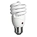 Philips Dusk-to-Dawn Compact Fluorescent Twister A19 Light Bulb, 900 Lumen, Soft White Light (2700K), 14W=60W, E26 Base, 1-Pack