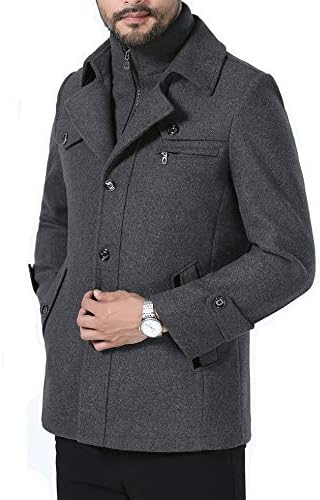 Amazon Gmardar メンズ ジャケット トレンチコート ウール混紡