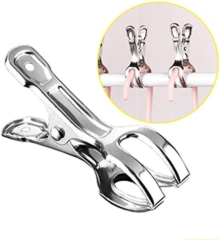 ledogo New Convenient Stainless Steel Open Fixed Clothespin Wind Clip Clothes Pins- 12 pieces