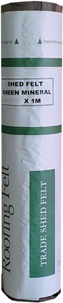 Ashbrook Roofing Green Mineral Shed Felt 5m with Nails & Adhesive