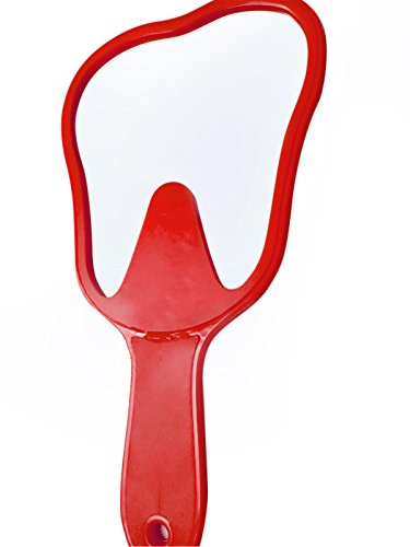 APHRODITE Office Hand Chairside Molar Tooth-shaped Patient Face Mirrors Plastic (Blue) - Thumbnail 2