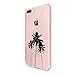 uCOLOR Clear Case Palm Tree Compatible with iPhone 7 Plus 8/ Plus,iPhone 6s Plus/6 Plus Slim Case Shockproof Protective Soft TPU Bumper+Hard PC Back Cover for iPhone 7 Plus/8 Plus/6S 6 Plus (5.5