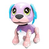 SoundOriginal Electronic Intelligent Pocket Pet Dog Interactive Puppy - Robot Dog Popular Toys Smart Pet Toy for Age 3 4 5 6 7 8 9 10 Year Old Boys Girls and Kids Gifts, Speech Recognition Dog(purple)