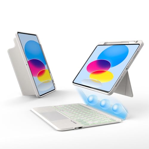 EIP Magnetix Keyboard Case for iPad 11th/10th Gen 2025 2022, White Cover at Amazon