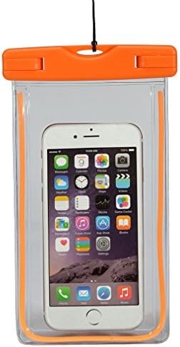 Waterproof Phone Pouch Compatible iPhone 7/7 Plus, 6/6S/6 Plus,Motorola Z,Samsung Galaxy up to 6.2" diagonal,Fluorescent Underwater Phone Cases Dry Bag Touch Friendly