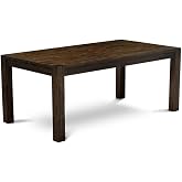 East West Furniture LM7-07-T Lismore Modern Dining Table - Rectangle Rustic Farmhouse Table, 40x72 Inch, Jacobean