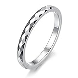 Athena Jewelry Tungsten Collection 2mm Women's Multi-faceted Tungsten Wedding Band Ring (Size Selectable)