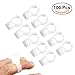 Tinksky Permanent Eyelash Makeup Tool Ink Cup Ring Holder Disposable Pigment Container for Eyebrow Tattooing,100pcs Rings and 100pcs Cups