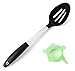 Bizanzzio Stainless Steel & Silicone Slotted Spoon in Black Cooking Spoon