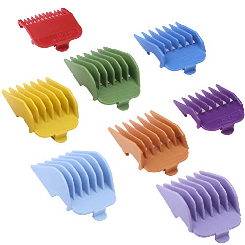 BESTBOMG Professional 8 Color Coded Cutting Guides #3170-400- 1/8" to 1 -Great Fits for Professional Wahl Clippers - Thumbnail 5