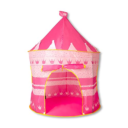 Pink Fantasy Castle Play Tent | Princess Playhouse For Kids, Indoor And Outdoor Activities | Toys & Games, Imaginative Playtime With Role Play | 54 x 41 Inches