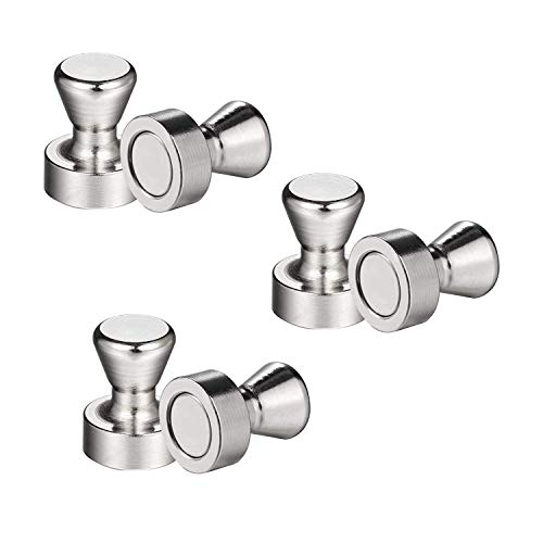 Aistuo Magnete für Magnettafel,15 Stücke Magnetische Push Pins für Kühlschrank, N52 Magnete mit Griff,Magnettafel und Whiteboard
