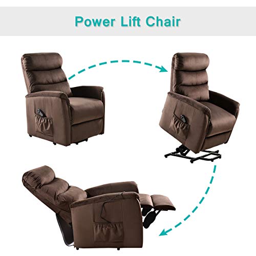 Giantex Power Lift Chair Recliner for Elderly Soft and Warm Fabric