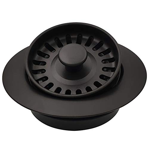 Photo 1 of GZILA Garbage Disposal Strainer and Stopper with Decorative Disposal Flange in Black, Fit 3.5 Inch Standard Drain Hole