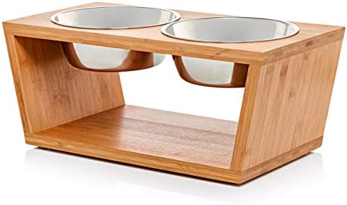 Pet Supplies Premium 7 Elevated Dog And Cat Pet Feeder Double
