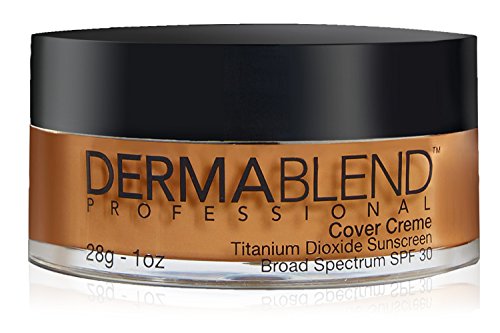 Dermablend Cover Creme Full Coverage Foundation Makeup with SPF 30 for All-Day Hydration, 70w Olive Brown, 1 Oz.