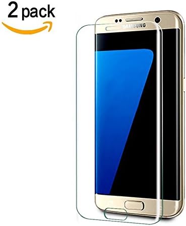 Aliga Galaxy S7 Edge Glass Screen Protector, [ 2-Pack ] 9H Hardness 2.5D Samsung Galaxy S7 Edge Tempered Glass Bubble-Free Glass Screen Protectors for Samsung Galaxy S7 Edge … (glass)