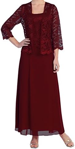 Mother of the Bride Formal Gown 7726BM-BURGUNDY-3X