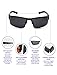 YOUGARR GROUP Men Driving Sunglass Polarized Motorcycle Sunglasses For Men Polarized Metal Frame For Cycling (Black Lens/Black Frame, 65)
