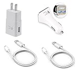Galaxy S9/Galaxy S8/Note 8/Fast Charger Type-C 2.0 Cable Kit by RKINC Compatible with Samsung Product- (Car Charger + Wall Charger + 2 Type-C Cable) Fast Charging for up to 50% faster charging