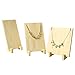 MyGift Set of 3 Vintage Style Wood Jewelry Tower, Retail Necklace Display, Beige