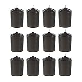 SRG Black Unscented 15 Hours Votive Candles Pack of 12