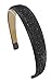 Funny Girl Designs Girls Satin and Glitter Arch Headband (Black)