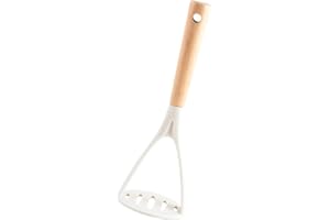 Silicone Potato Puree Press with Wooden Handle, Suitable for Pressing Mashed Potatoes, Garlic Puree, Pumpkin Puree, Sweet Pot