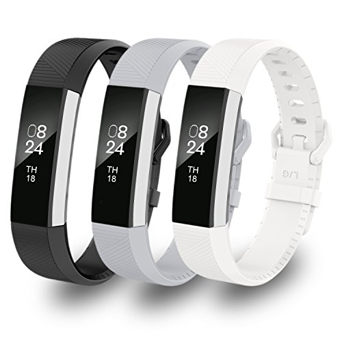 GreenInsync Fitbit Alta HR Accessory Bands, Fitbit Alta Replacement Band Small Watch Buckle Wristbands for Fitbit Alta/Fitbit Alta HR/Fitbit Ace Strap Bracelets W/Same Color Clasp and Fastener(3Pack)